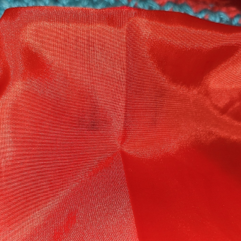 VINTAGE Milano Sport Vibrant Red 100% Silk Jogging Suit Jacket Medium Retro - Picture 8 of 9